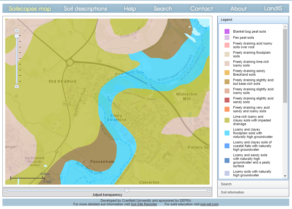 Soilscapes id of lime-rich loamey and clayey soils with impeded drainage